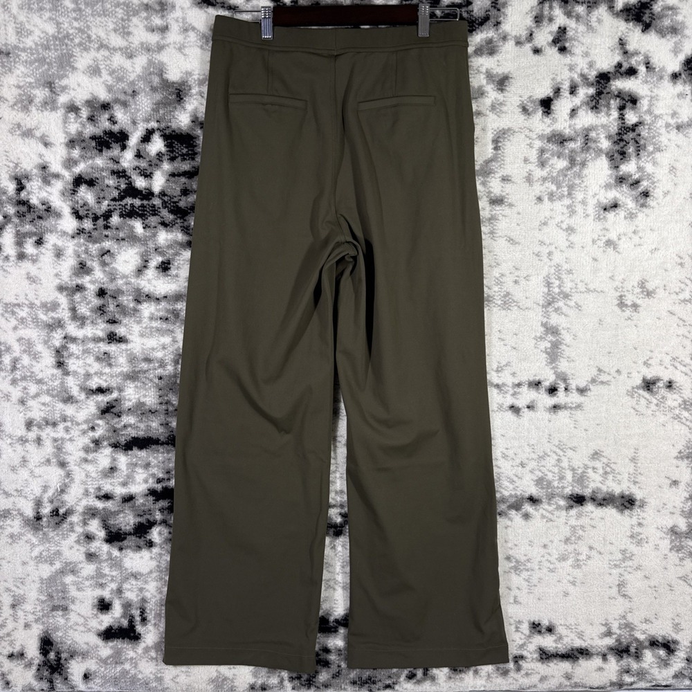 Halara Halotek Air Pants Womens Size Large Earthy Green Wide Leg Stretch Boho - Picture 2 of 13